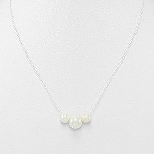 056B 🆕 925 Silver Freshwater Pearl Necklace